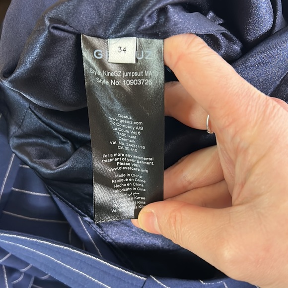 Gestuz Kine sleeveless pinstripe pocketed jumpsuit NWT Intermix - Picture 7 of 10